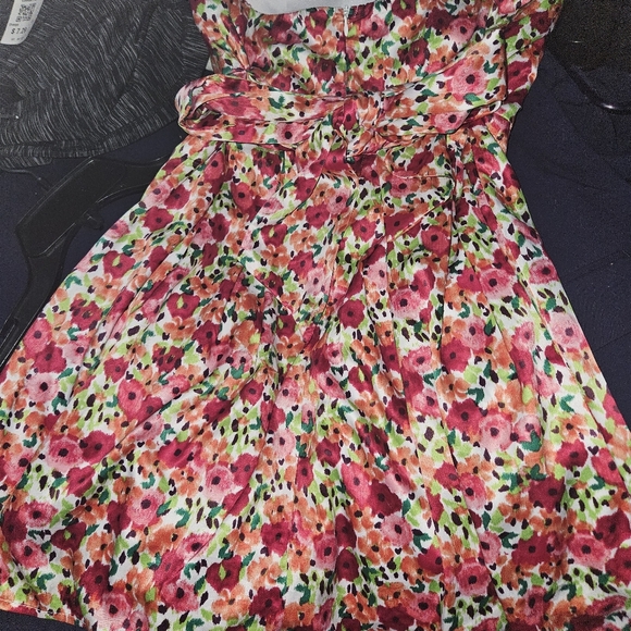 Charlotte Russe Floral Kids Dress - Pink and Green - Picture 4 of 7